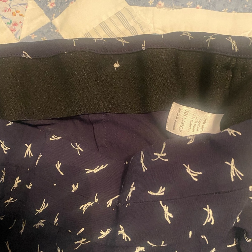 Navy Blue Kids Bottoms with White Pattern